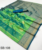 Rajpath Banarasi Stripe Silk Saree - Rich Zari Border Designer Saree - Festive & Wedding Wear - M.R. Saree Emporium