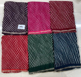 Latest Bandhani Chiffon Saree - Leheriya Stripe 6 Pcs Wholesale Set