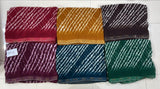 Latest Bandhani Chiffon Saree - Leheriya Print 6 Pcs Wholesale Set