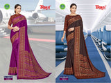 Bansi Uniform Kalamkari Silk Crepe Saree Collection (Design 1051–1060) With Running Blouse – Printed Daily Wear Wholesale by M.R. Saree Emporium