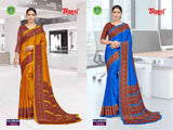 Bansi Uniform Kalamkari Silk Crepe Saree Collection (Design 1051–1060) With Running Blouse – Printed Daily Wear Wholesale by M.R. Saree Emporium