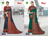 Bansi Uniform Kalamkari Silk Crepe Saree Collection (Design 1051–1060) With Running Blouse – Printed Daily Wear Wholesale by M.R. Saree Emporium