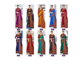 Bansi Uniform Kalamkari Silk Crepe Saree Collection (Design 1051–1060) With Running Blouse – Printed Daily Wear Wholesale by M.R. Saree Emporium