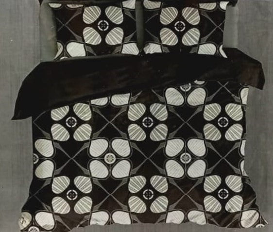 Bedline Home Chocolate-04 Floral Double Bed Sheet With 2 Pillow Covers (230x250 cm) – M.R. Saree Emporium