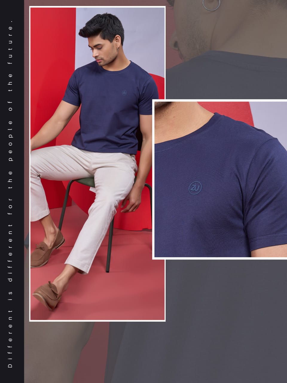 ZU Clothing Solid Brown Men’s T-Shirt (M to 3XL) | Premium Cotton – M.R. Saree Emporium