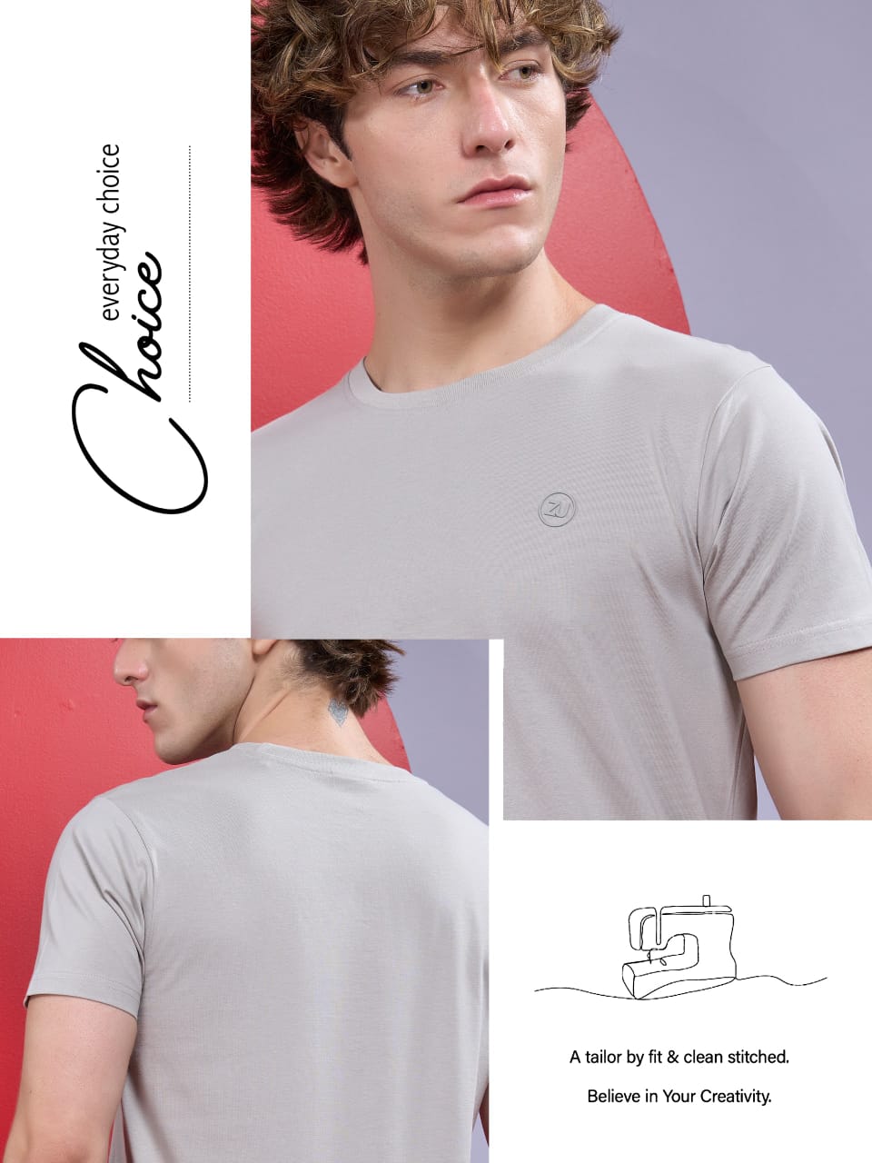 ZU Clothing Solid Brown Men’s T-Shirt (M to 3XL) | Premium Cotton – M.R. Saree Emporium