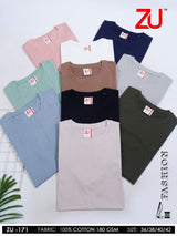 ZU Clothing Solid Brown Men’s T-Shirt (M to 3XL) | Premium Cotton – M.R. Saree Emporium