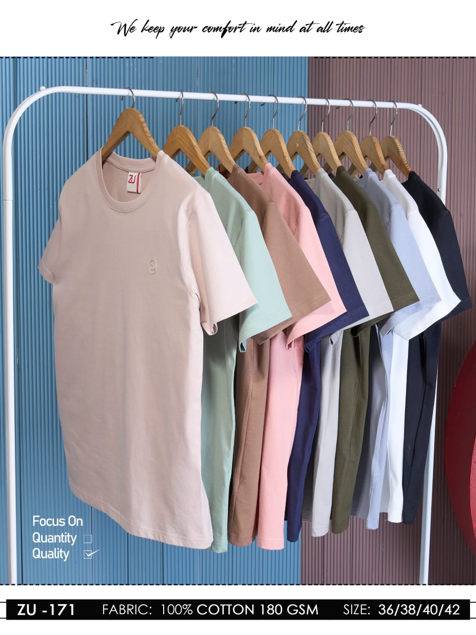 ZU Clothing Solid Brown Men’s T-Shirt (M to 3XL) | Premium Cotton – M.R. Saree Emporium