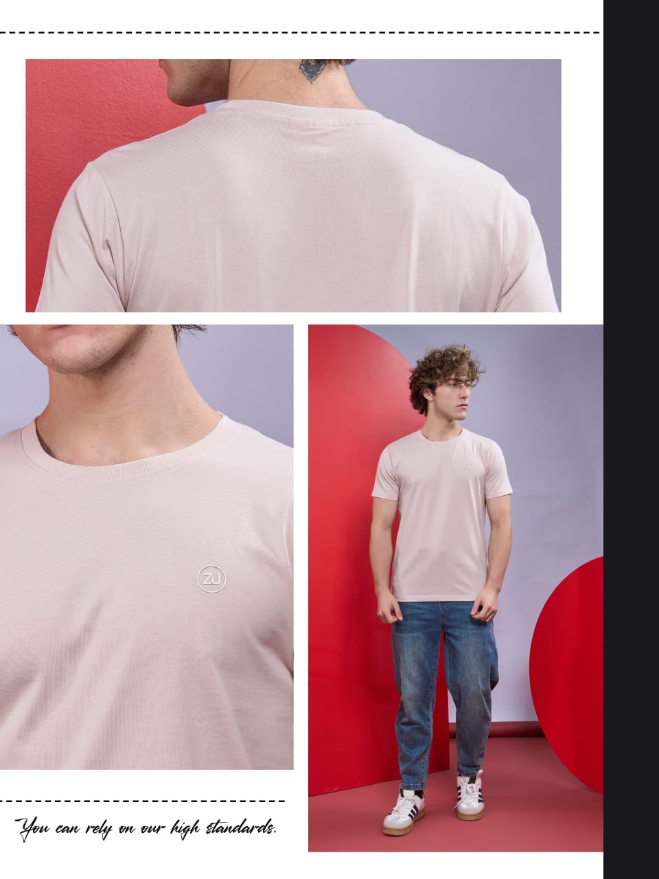 ZU Clothing Solid Brown Men’s T-Shirt (M to 3XL) | Premium Cotton – M.R. Saree Emporium