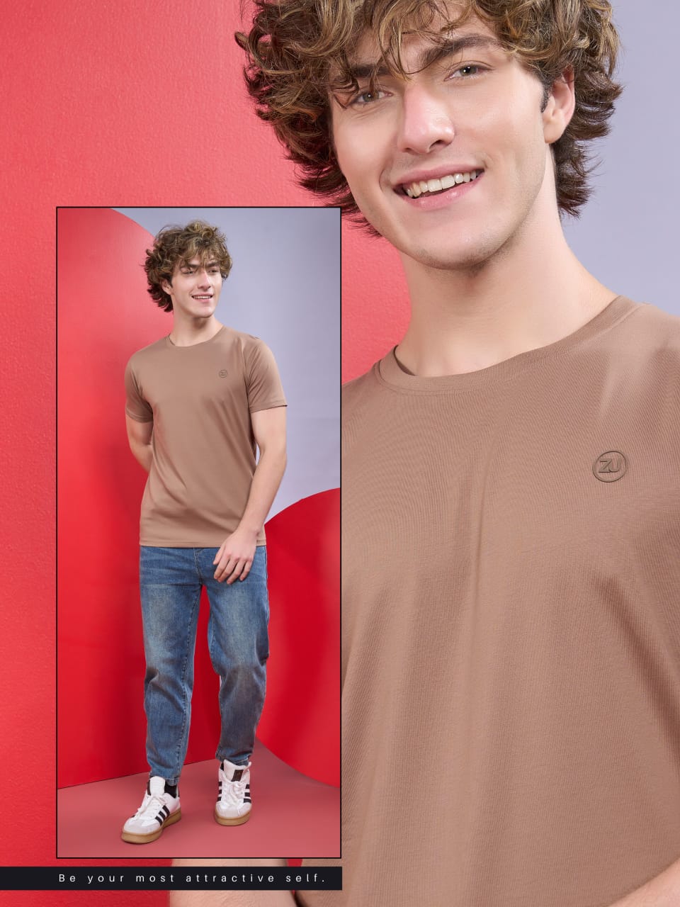 ZU Clothing Solid Brown Men’s T-Shirt (M to 3XL) | Premium Cotton – M.R. Saree Emporium