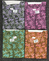 Premium Soft Cotton Printed Nighty - 4 Pcs Set