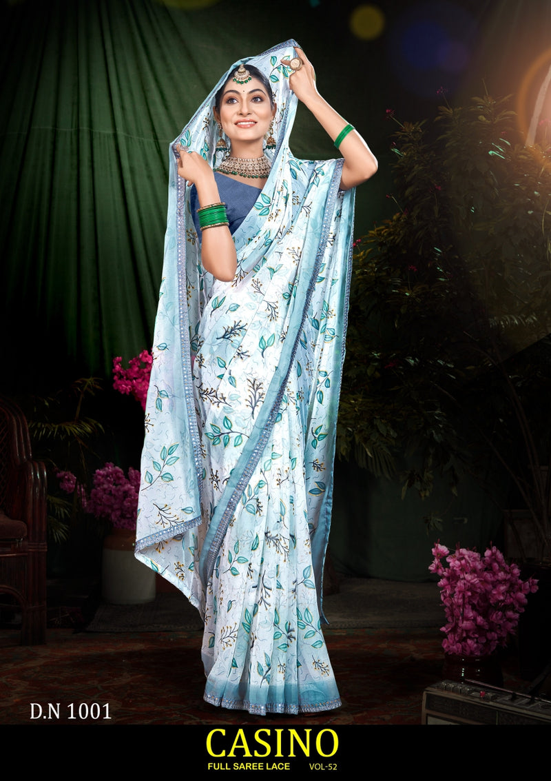 Casino Vol-52 Chiffon Saree with Running Blouse – M.R. Saree Emporium