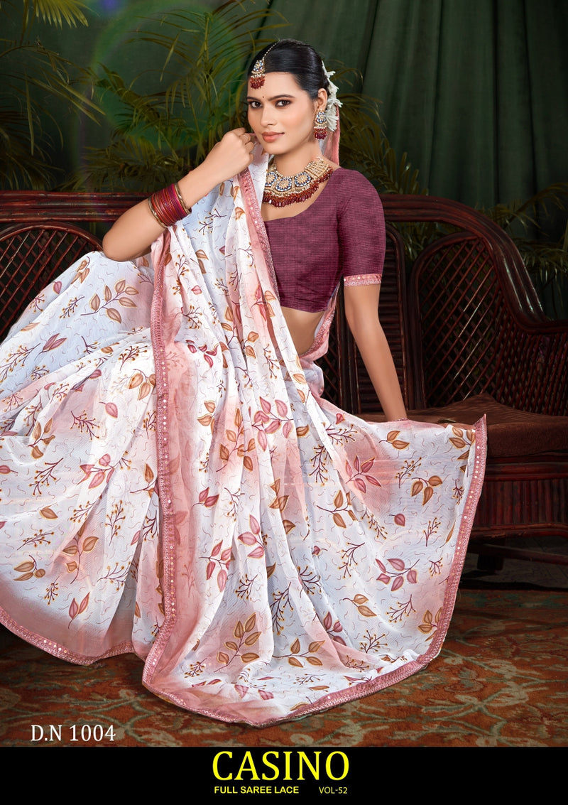Casino Vol-52 Chiffon Saree with Running Blouse – M.R. Saree Emporium