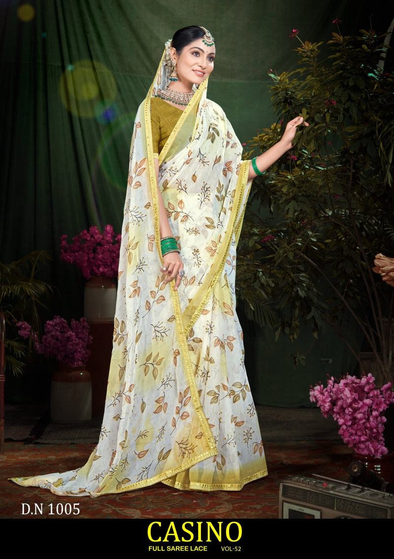 Casino Vol-52 Chiffon Saree with Running Blouse – M.R. Saree Emporium