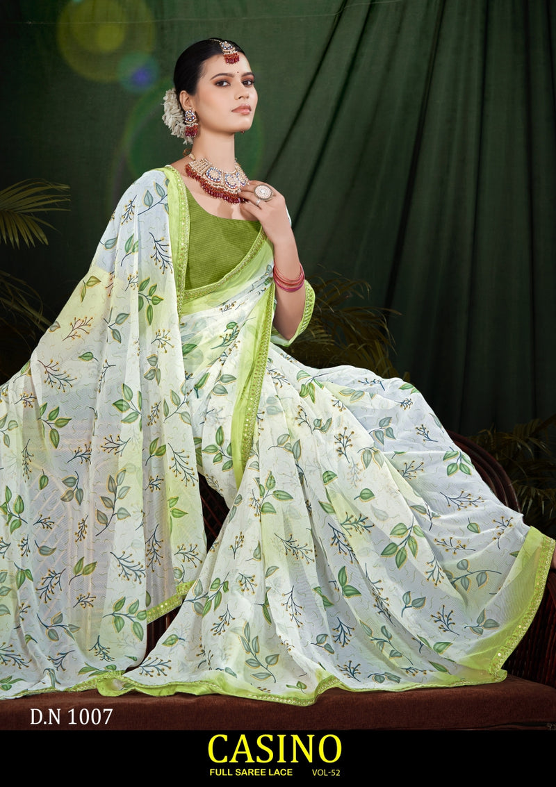 Casino Vol-52 Chiffon Saree with Running Blouse – M.R. Saree Emporium