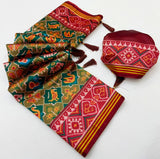RajYog RajMata Pavitra Patola Silk Saree - Handloom Weaving Zari Border Lagadi Patta - M.R. Saree Emporium