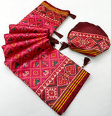RajYog RajMata Pavitra Patola Silk Saree - Handloom Weaving Zari Border Lagadi Patta - M.R. Saree Emporium
