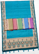 Kazari Series Charvi Tusser Saree with Zari Checks