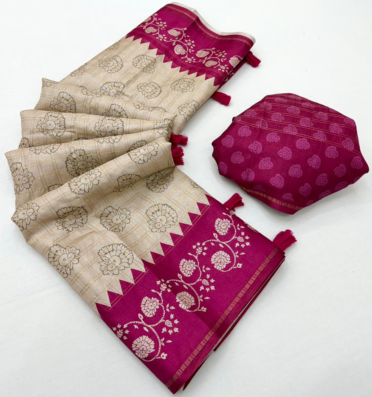 RajYog Charvi Tusser Saree Wholesale M.R. Saree Emporium