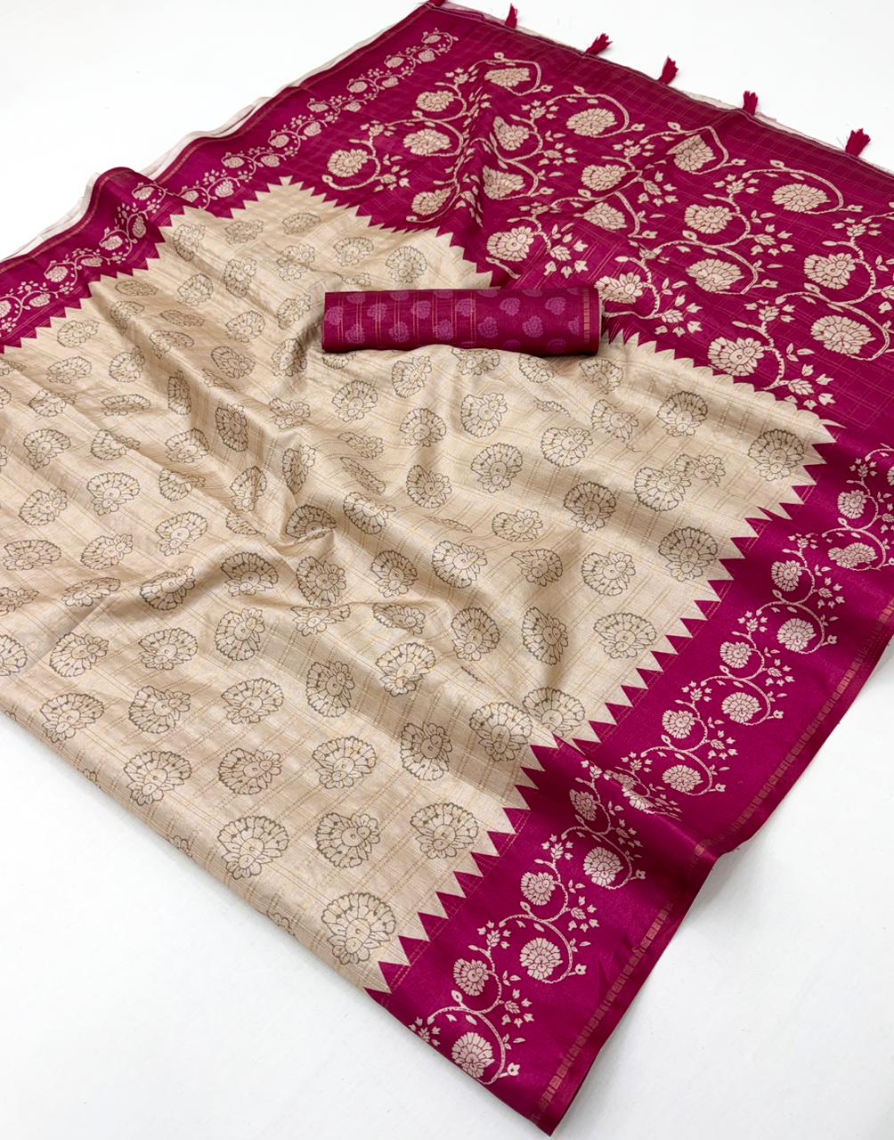 RajYog Charvi Tusser Saree Wholesale M.R. Saree Emporium