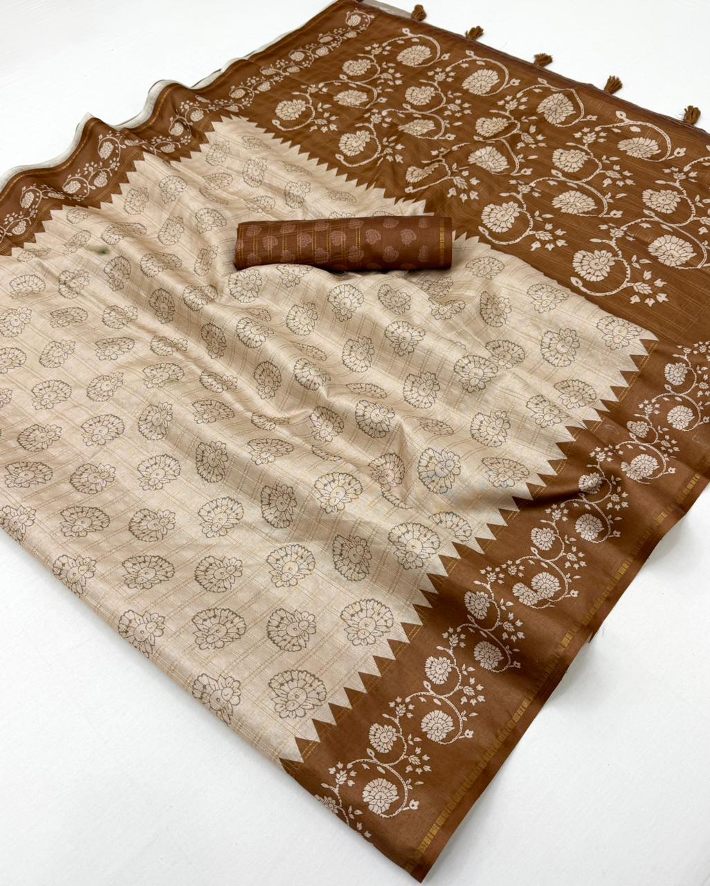 RajYog Charvi Tusser Saree Wholesale M.R. Saree Emporium