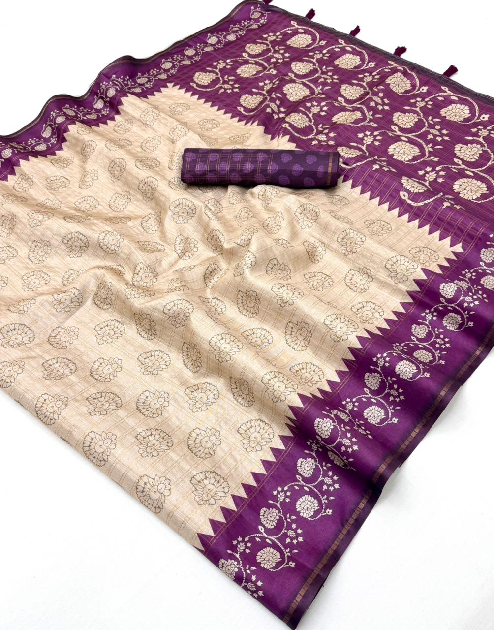 RajYog Charvi Tusser Saree Wholesale M.R. Saree Emporium
