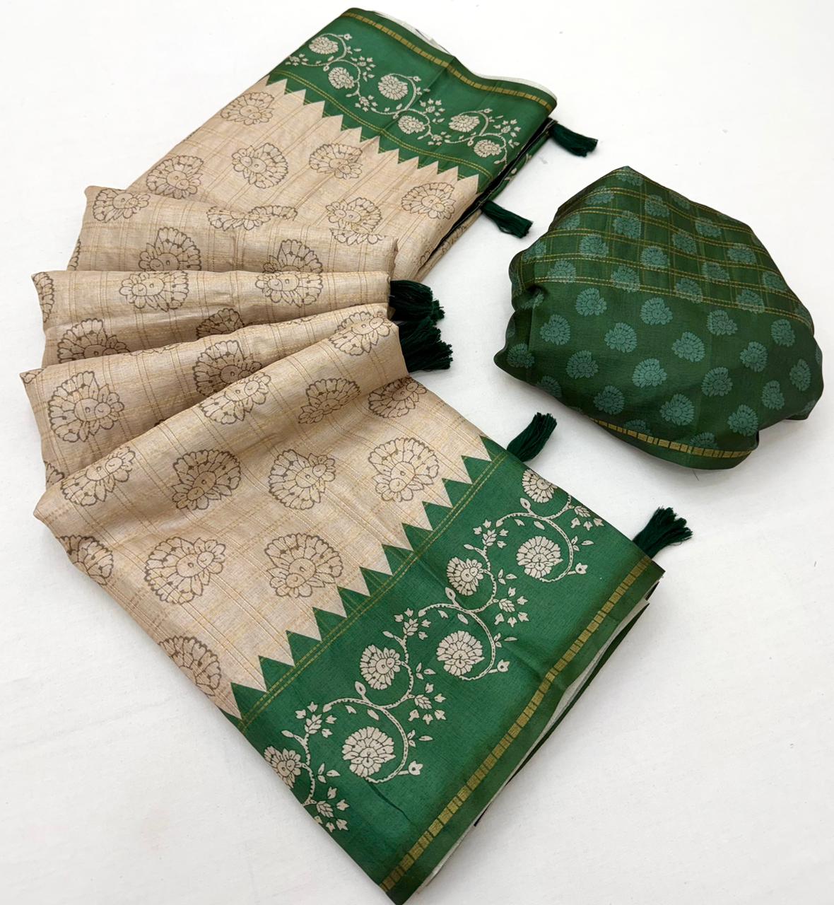 RajYog Charvi Tusser Saree Wholesale M.R. Saree Emporium