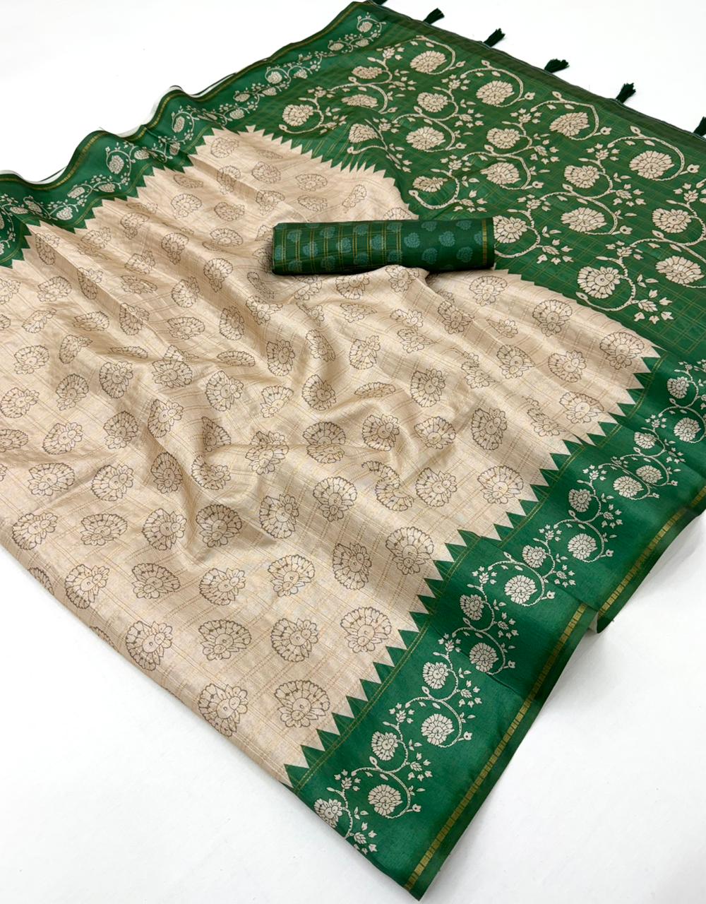 RajYog Charvi Tusser Saree Wholesale M.R. Saree Emporium