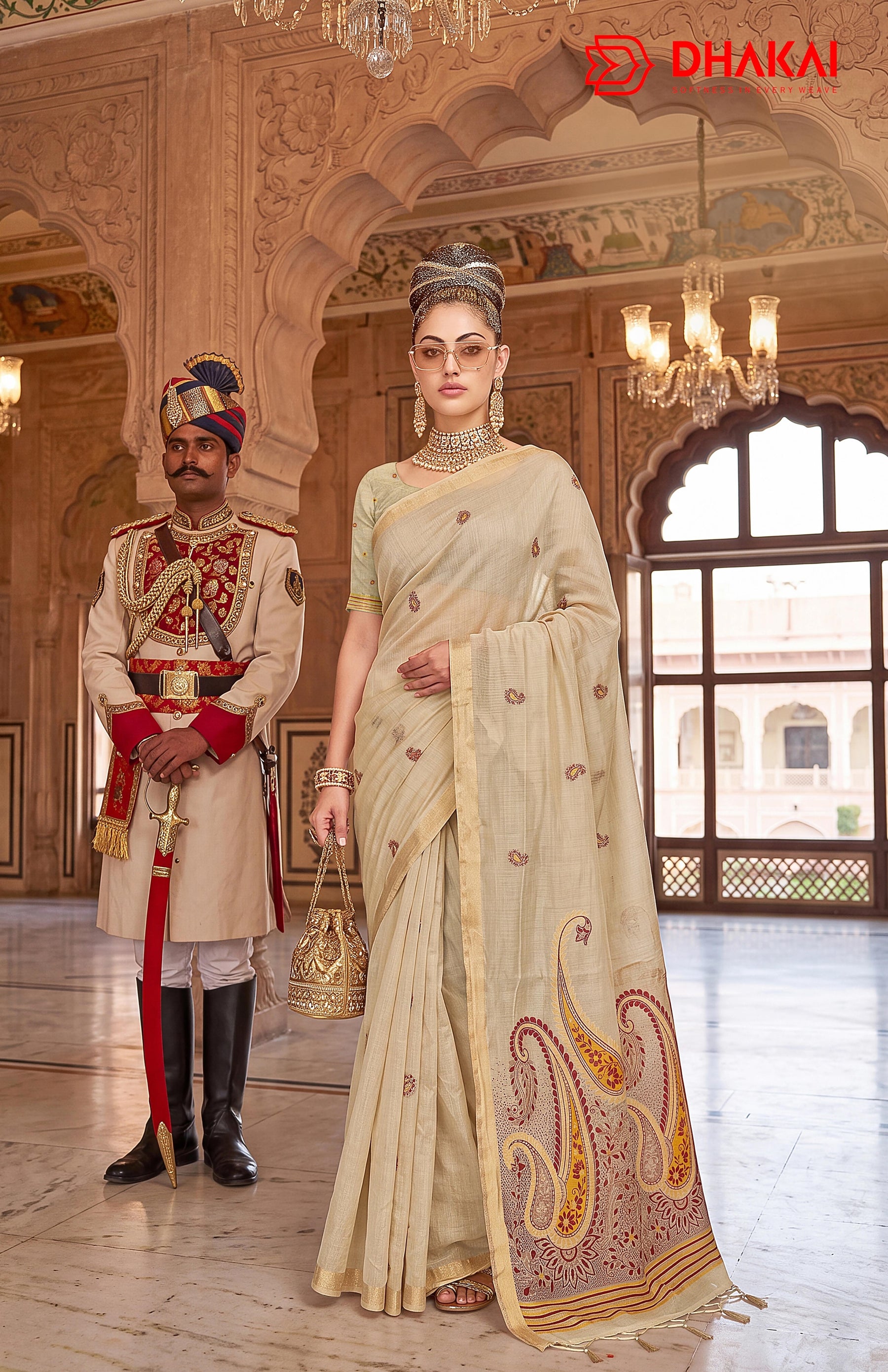 Cotton Culture-108 Premium Cotton Designer Saree - 4 Pcs Wholesale Set