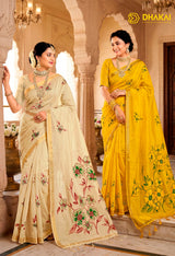 Cotton Culture-117 Premium Cotton Saree - 4 Pcs Set
