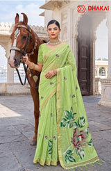 Cotton Culture-122 Premium Cotton Saree - 4 Pcs Set