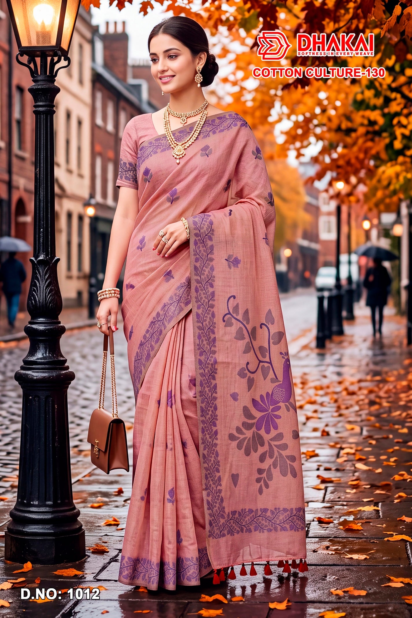 Cotton Culture-130 Premium Cotton Saree - 4 Pcs Set