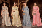 Cotton Culture-138 Premium Cotton Designer Saree - 4 Pcs Wholesale Set