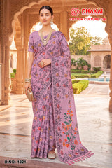 Cotton Culture-139 Printed Cotton Saree - 4 Pcs Set