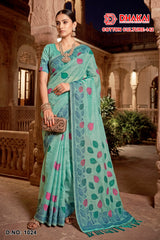 Dhakai Cotton Culture-142 Premium Cotton Saree - 4 Pcs Set