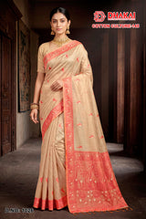 Dhakai Cotton Culture-145 Premium Cotton Saree - 4 Pcs Set