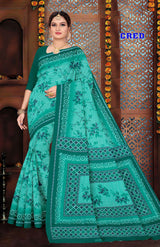 Cred Cotton Printed Saree Set – 10 Pcs -Pure Cotton Sarees - M.R. Saree Emporium