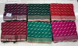 Latest Bandhani Chiffon Saree - Designer Leheriya Party Wear 6 Pcs Set
