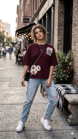 Fancy Tencel Oversized Women's T-Shirt - L to 3XL - 6 Pcs Set
