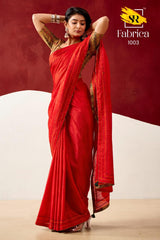 SR Fabrica Handloom Tusser Silk Saree with Katha Work - Designer Ethnic Saree with Digital Print Blouse - M.R. Saree Emporium