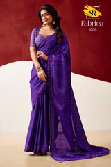 SR Fabrica Handloom Tusser Silk Saree with Katha Work - Designer Ethnic Saree with Digital Print Blouse - M.R. Saree Emporium