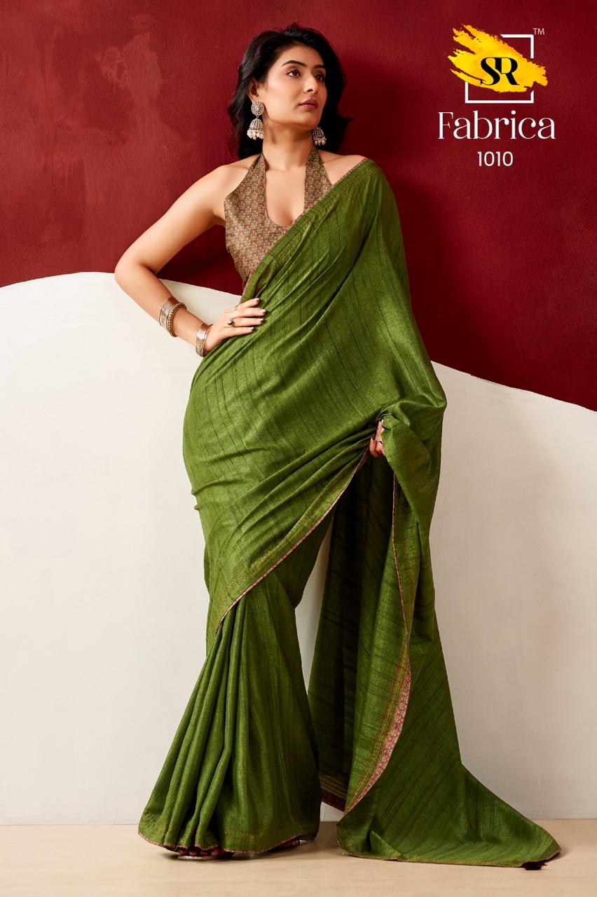 SR Fabrica Handloom Tusser Silk Saree with Katha Work - Designer Ethnic Saree with Digital Print Blouse - M.R. Saree Emporium