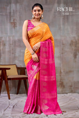 SR RACHIL Saree - Chinnon Weaving Jacquard Pattern with Unique Designer Blouse - Single & 08 Pcs Set Available - M.R. Saree Emporium