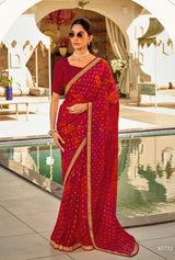 Subhash Sarees Sarbani Collection - Designer Printed Saree with Elegant Border - M.R. Saree Emporium