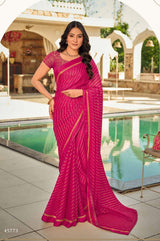 Subhash Sarees Sarbani Collection - Designer Printed Saree with Elegant Border - M.R. Saree Emporium