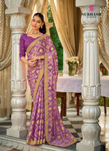 Subhash Sarees Sarbani Collection - Designer Printed Saree with Elegant Border - M.R. Saree Emporium