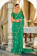 Subhash Sarees Sarbani Collection - Designer Printed Saree with Elegant Border - M.R. Saree Emporium
