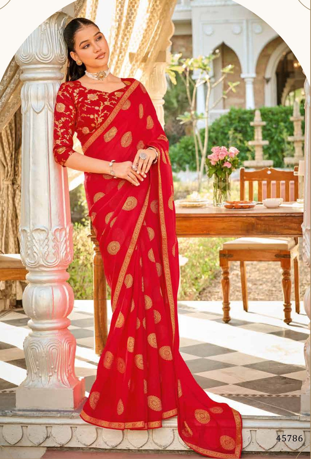 Subhash Sarees Sarbani Collection - Designer Printed Saree with Elegant Border - M.R. Saree Emporium