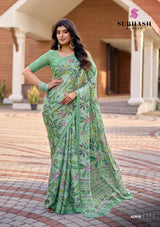 Subhash Suhani Vol-14 Printed Saree - Soft Floral Digital Print Saree Collection - M.R. Saree Emporium