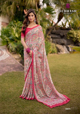 Subhash Suhani Vol-14 Printed Saree - Soft Floral Digital Print Saree Collection - M.R. Saree Emporium